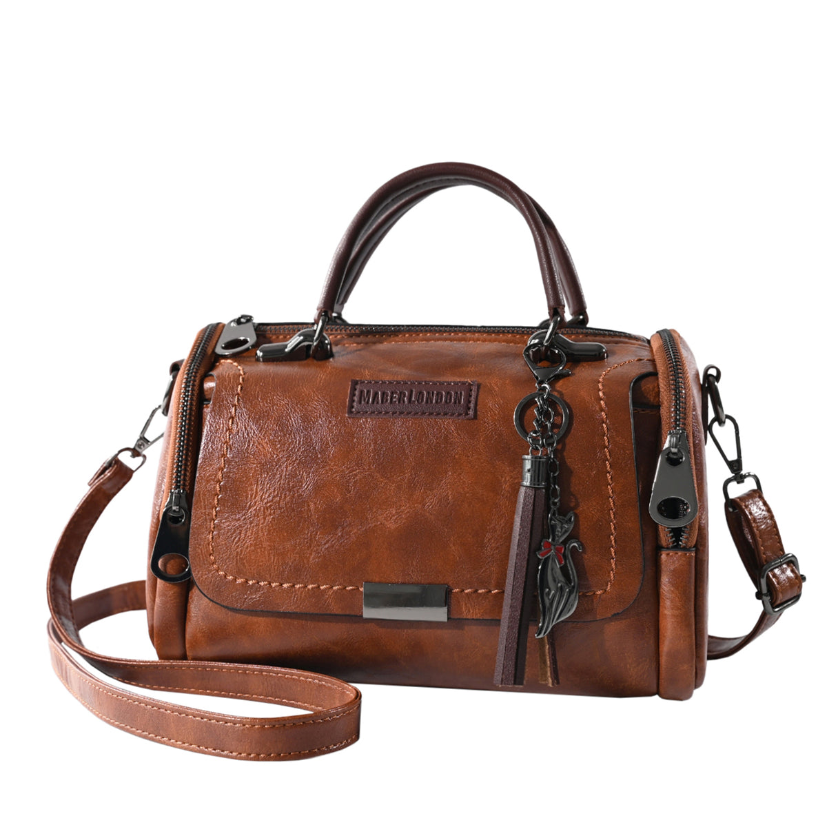 MaberLondon® Women's Designer Shoulder Bag – Soft PU Leather Handbag & Crossbody Bag
