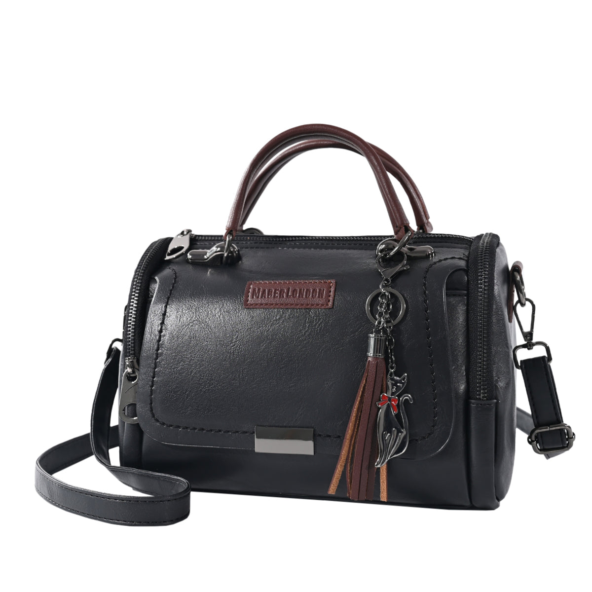 MaberLondon® Women's Designer Shoulder Bag – Soft PU Leather Handbag & Crossbody Bag