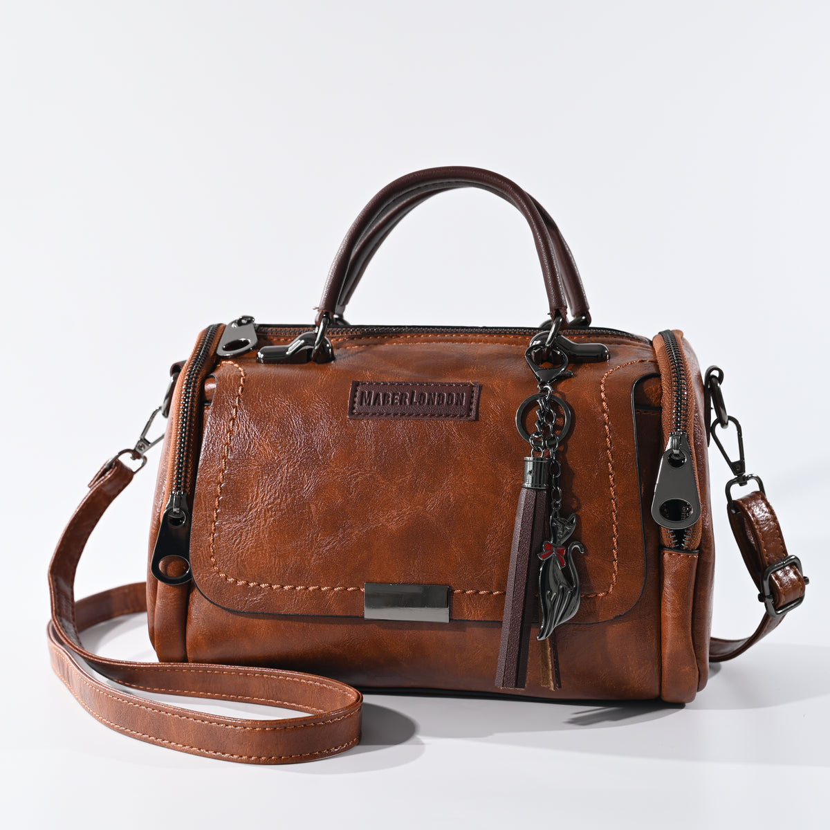 MaberLondon® Women's Designer Shoulder Bag – Soft PU Leather Handbag & Crossbody Bag