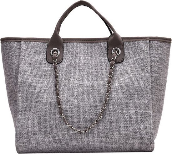 Vintage & Stijlvol: Dames tassen Handtas of Tote Schoudertas (gebroken wit)-1