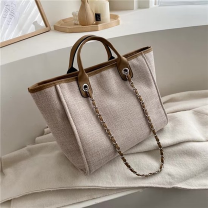 Vintage & Stijlvol: Dames tassen Handtas of Tote Schoudertas (gebroken wit)-4